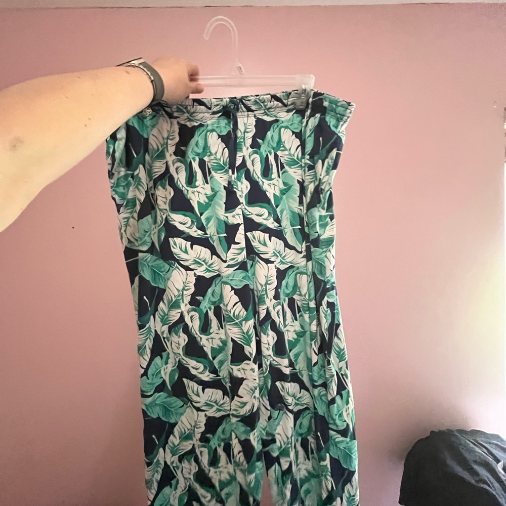 Cuddl Duds Green and Black Pajama Set Intimates & Sleepwear